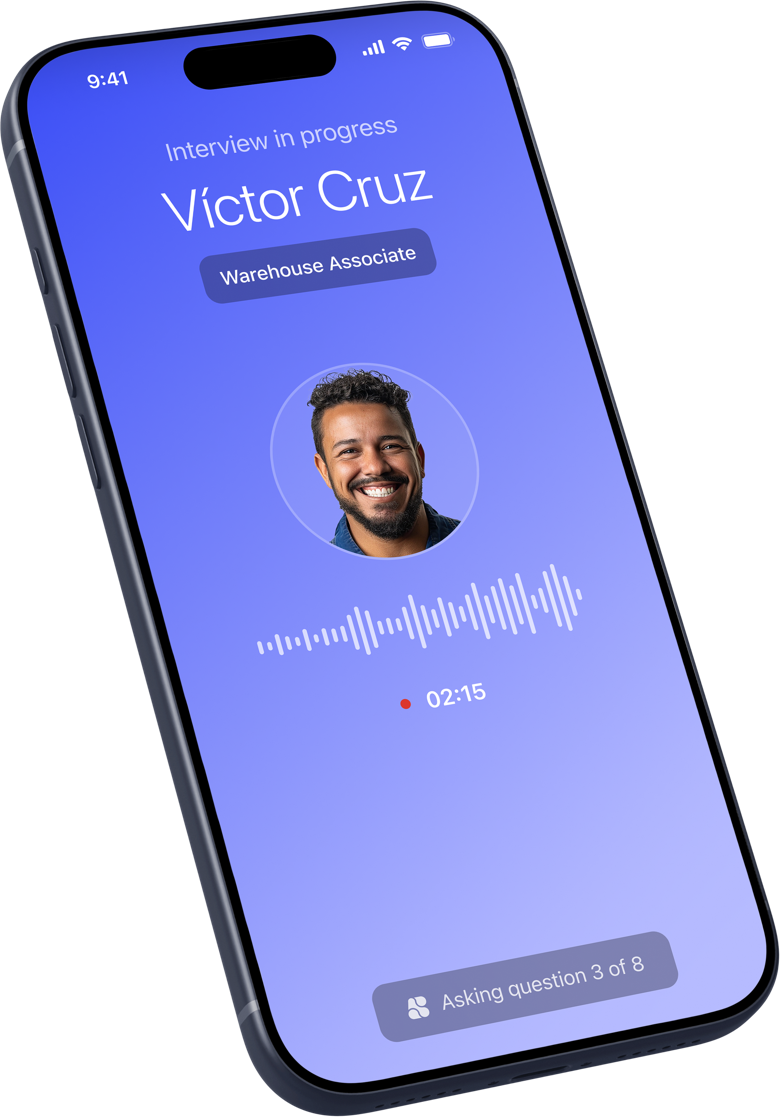 Hope AI phone screening in progress